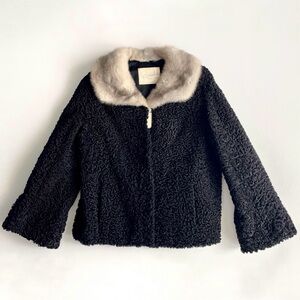 Vintage Ronald Fur Persian Lamb & Mink Fur Coat